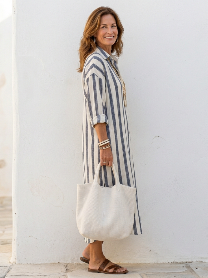 Margherita | L'Abito Camicia delle Righe