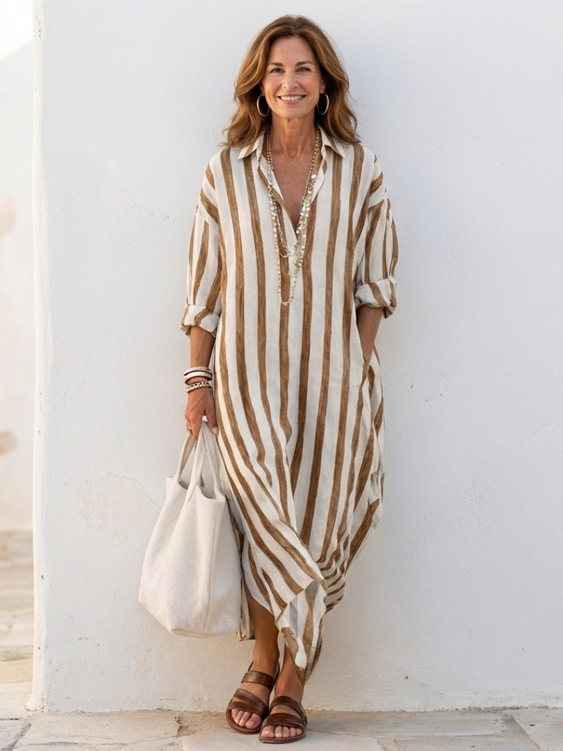 Margherita | L'Abito Camicia delle Righe