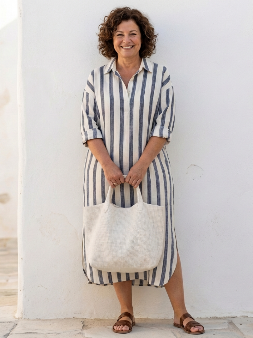 Margherita | L'Abito Camicia delle Righe