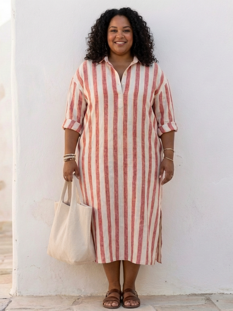 Margherita | L'Abito Camicia delle Righe